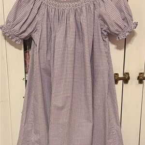 Strasburg Purple Gingham Dress